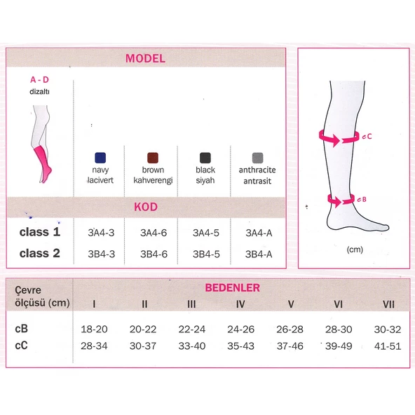 Mv Formen/1 Calf Stocking Normal Cl.Toe Navy - 3