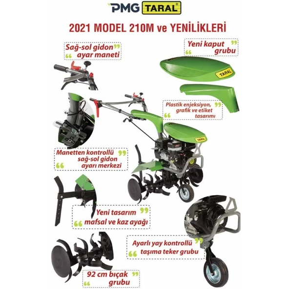 Taral 210M PMG168FB Benzinli Çapa Makinası - 2