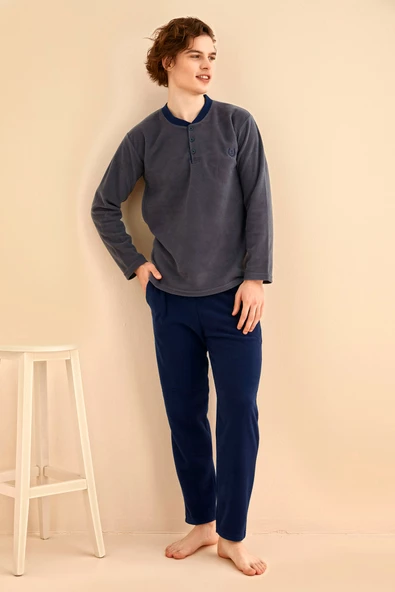 Nisanca Kışlık Erkek Polar Pijama Takımı - 7