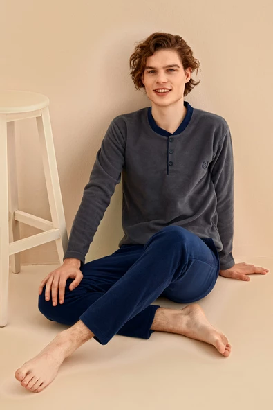 Nisanca Kışlık Erkek Polar Pijama Takımı - 6