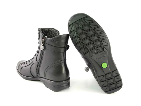 Forelli Hakiki Deri Kadın Botu Siyah 59 18353 - 4