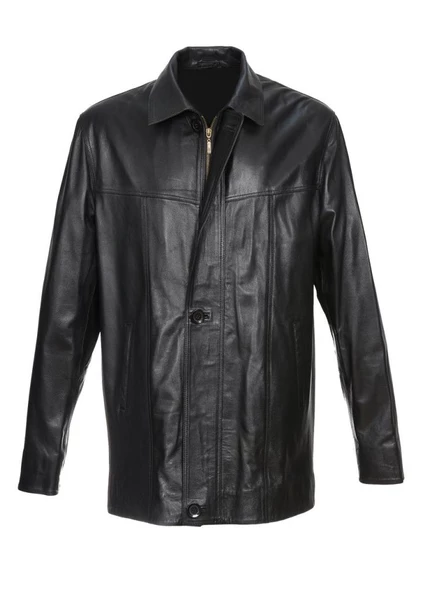 Siyah Renk Erkek Deri Kaban Ceket Üstü - 9