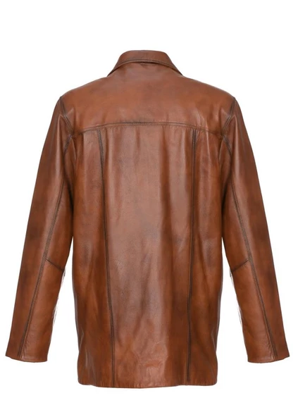 Taba Renk Erkek Deri Kaban Ceket Üstü - 4