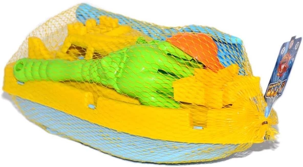 Can Oyuncak Fileli Plastik Gemi (Kum Kalıpları , Plaj Kürek Seti) CN 1629 ürün görseli