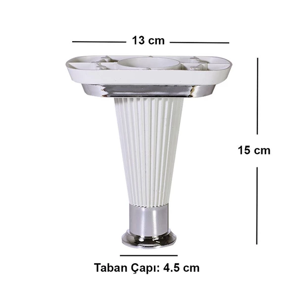 Mobilya Kanepe Puf Sehpa Koltuk Ayağı 15 cm Baza Ayak - 3