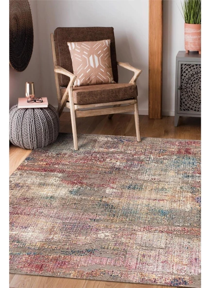 Frenda Home Venüs Modern Kaymaz Deri Taban Yıkanabilir Halı  KAHVE 80X200