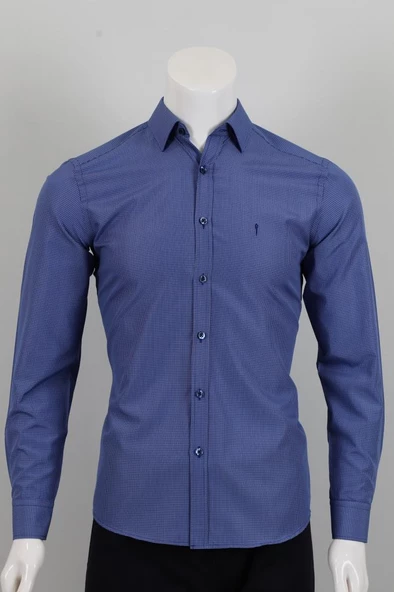 Uzun Kol Slim Fit Kareli Gömlek - 5
