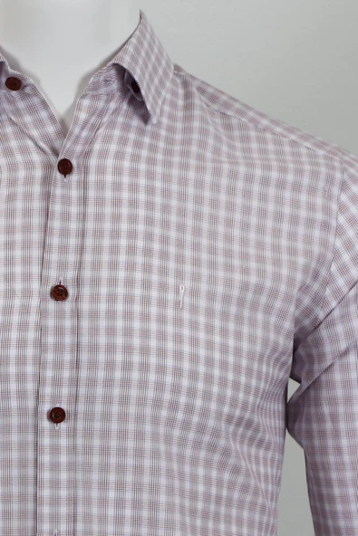 Uzun Kol Slim Fit Kareli Gömlek - 10