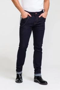 Erkek Slim Fit Boru Paça Rahat Likralı Zincirli Kot Pantolon - 8