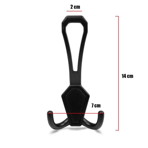 Villa Portmanto Vestiyer Duvar Askısı Siyah Dolap Elbise Askılığı (4 ADET) - 3