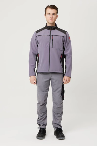 Su ve Rüzgar Geçirmez Softshell Mont Reflektif biye Çok Cepli Outdoor İş İnşaat Endüstri Fabrika