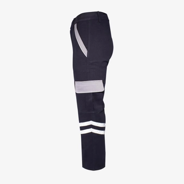 Kışlık Gabardin %100 Pamuk Reflektörlü Kargo Cepli Kışlık İş Pantolonu - 3