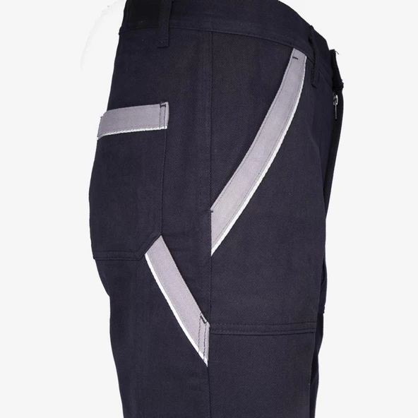 Kışlık Gabardin %100 Pamuk Reflektörlü Kargo Cepli Kışlık İş Pantolonu - 8