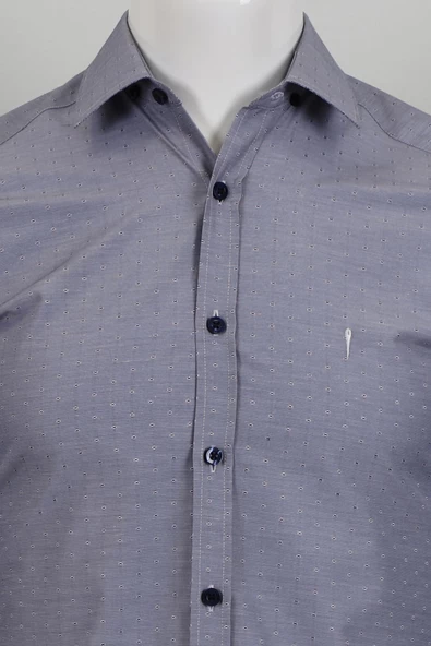 Uzun Kol Slim Fit Desenli Gömlek - 7