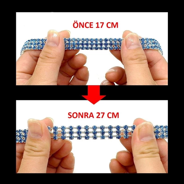 Kedi Köpek Kristal Taşlı Kalpli Kolye Small 20+5 cm - 6