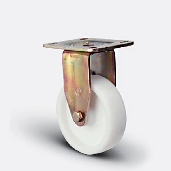 Emes Sabit Polyamid Ağır Yük Tekeri Sabit Maşalı 80x30 mm - Resim 2