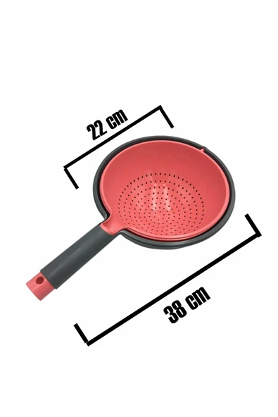 Hometarz Ayaklı Çift Hazneli Döner Makarna Sebze Yıkama Süzgeci - 6