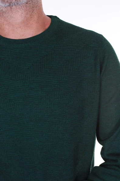 SAN&FA SIFIR YAKA ERKEK TRİKO KAZAK - Resim 5