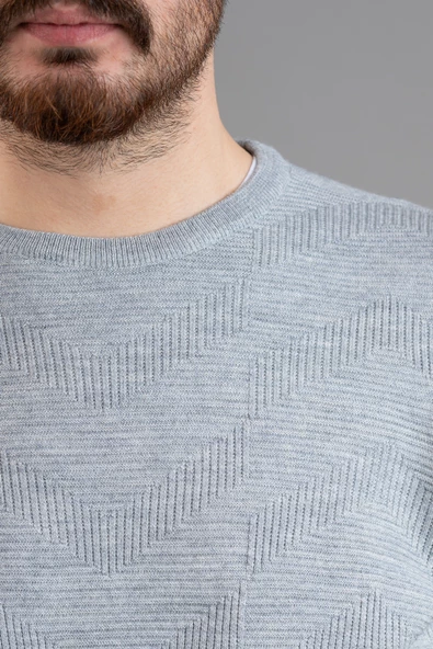 SAN&FA SIFIR YAKA ERKEK TRİKO KAZAK - Resim 7