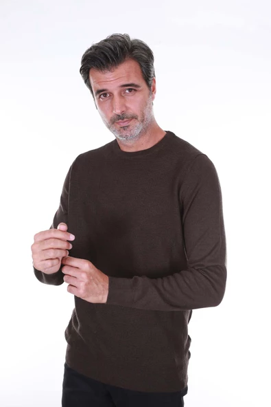 SAN&FA SIFIR YAKA ERKEK TRİKO KAZAK - Resim 2