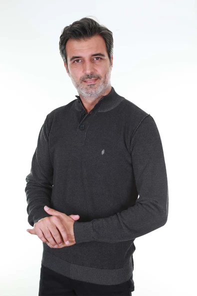 SAN&FA TRİKO DÜĞMELİ YARIM BALIKÇI ERKEK KAZAK - 6