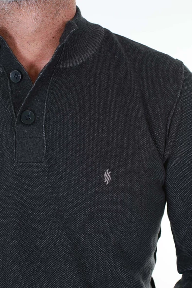 SAN&FA TRİKO DÜĞMELİ YARIM BALIKÇI ERKEK KAZAK - 7