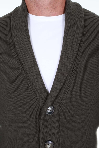 SAN&FA DÜĞMELİ REGULAR FİT ERKEK HIRKA - 8