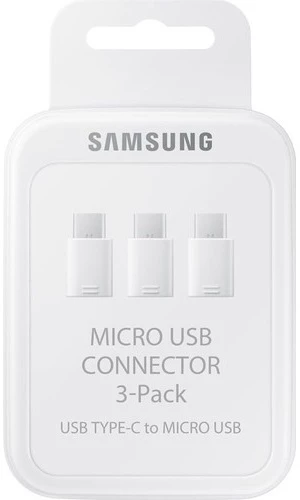 Samsung EE-GN930K Type-C to Micro USB Adapter 3lü, Beyaz (Samsung Türkiye Garantili)