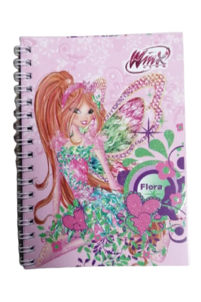 Winx Club  Spiralli A6 Karton Kapak Not Defteri 80 Yaprak Çizgili - 3