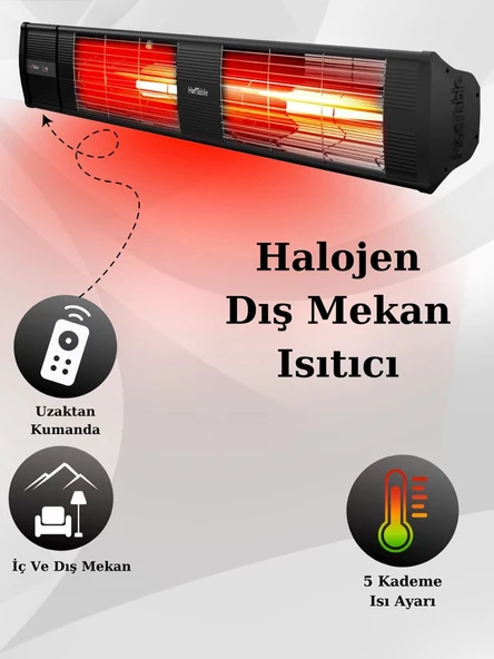Hottable Supreme Plus 3000 W Uzaktan Kumandalı Dış Mekan Isıtıcı - 3