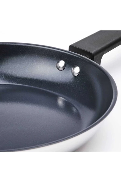 IKEA MIDDAGSMAT KIZARTMA TAVASI YAPIŞMAZ KAPLAMA PASLANMAZ ÇELİK 24 CM - 2