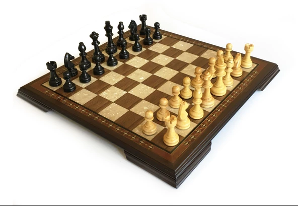 Helena Wood Art El Yapımı Ahşap Satranç Takımı - 3