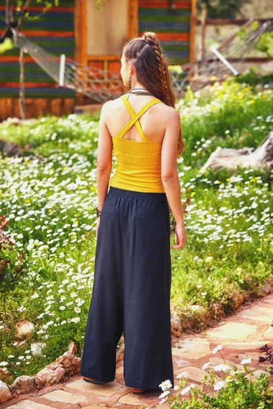 Anvelop Etek Cepli Bol Paça Pantolon - 4