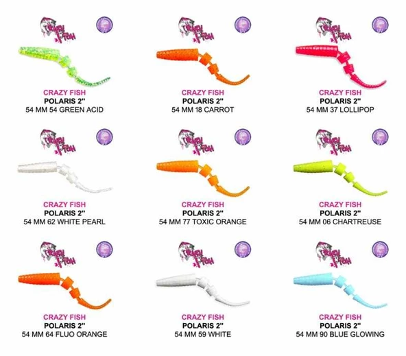 CRAZY FISH POLARIS 2 54 MM SAHTE SİLİKON - 2