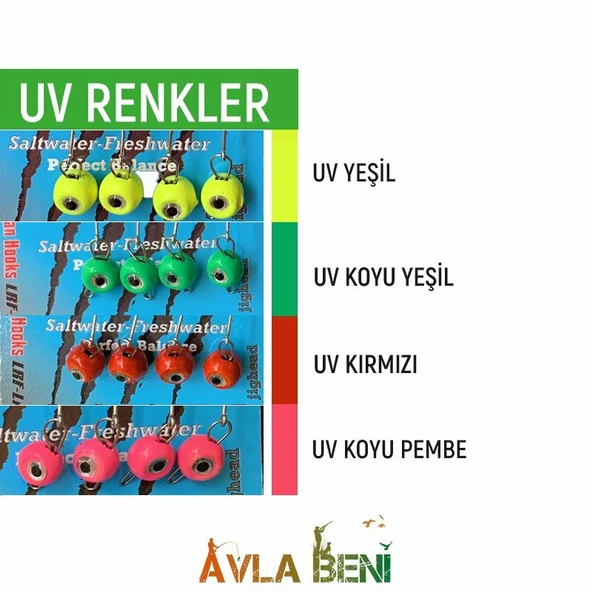 SAFİR BALIK GÖZ UV ve GLOW JİG HEAD - 2