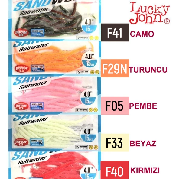 Lucky John Sandworm 4'' Kokulu Lrf Yemi 10 cm - 2