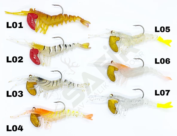 Sea Horse Manic Shrimp 3D Karides 7 cm. Sahte Silikon