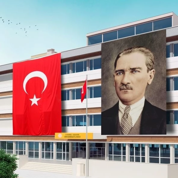 600x900 Atatürk Posteri ve Türk Bayrağı Raşel Kumaş-3 ürün görseli