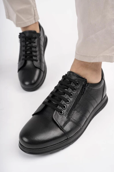 Muggo Pedri Garantili Erkek Günlük Klasik Hakiki Deri Casual Rahat Ortopedik Kışlık Ayakkabı - 6