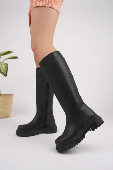 Muggo BERY Kadın Kalın Taban Çizme - 7