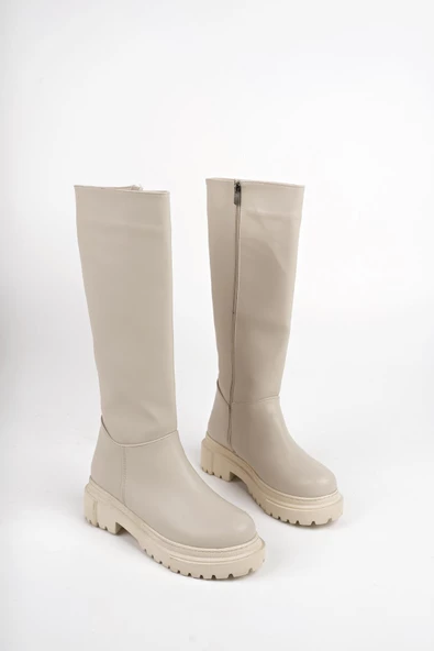 Muggo BERY Kadın Kalın Taban Çizme - 5