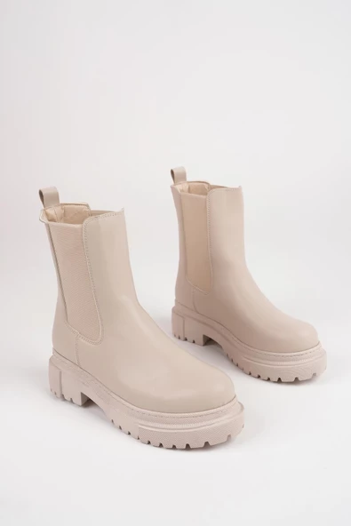 Muggo PAMELA Garantili Kadın Kalın Taban Bot - 6