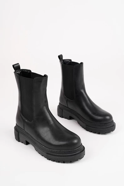 Muggo PAMELA Garantili Kadın Kalın Taban Bot - 12