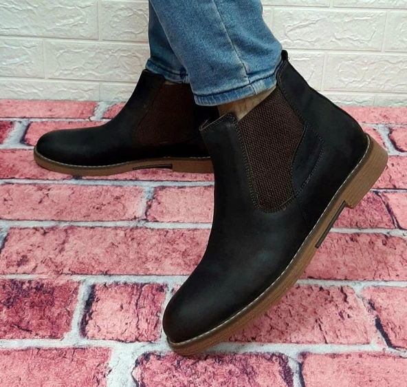 Voyager 3502 Kahve Renk Hakiki Deri Bilekte Bağcaksız Erkek Bot - 5