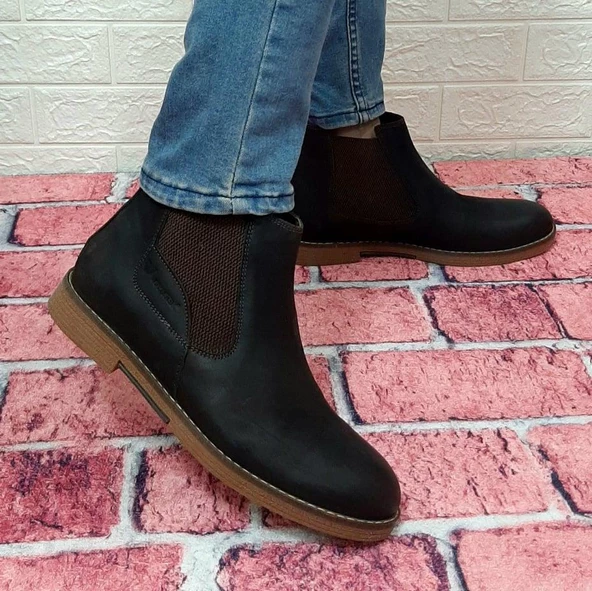 Voyager 3502 Kahve Renk Hakiki Deri Bilekte Bağcaksız Erkek Bot - 6