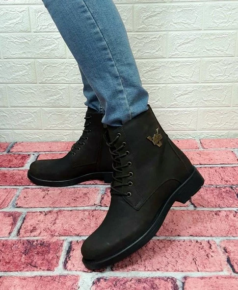 Voyager 3517 Kahverengi Hakiki Deri Kaymaz Kaliteli Erkek Bot - Resim 2