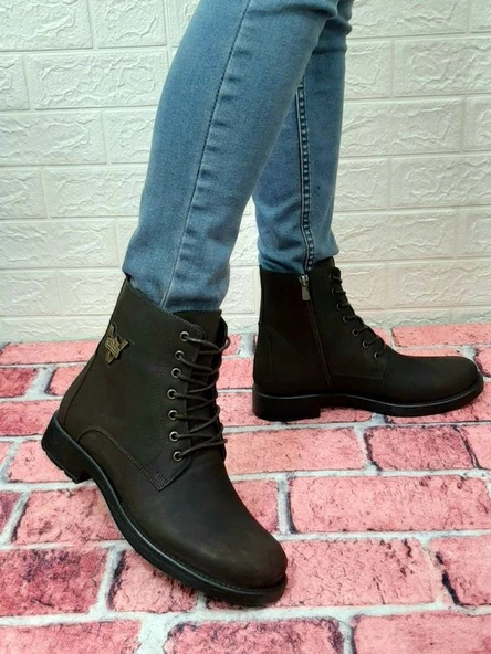 Voyager 3517 Kahverengi Hakiki Deri Kaymaz Kaliteli Erkek Bot - Resim 4