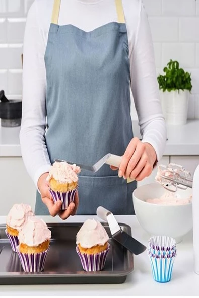 Lattbakad Pasta Spatulası 2'li Gri - 3