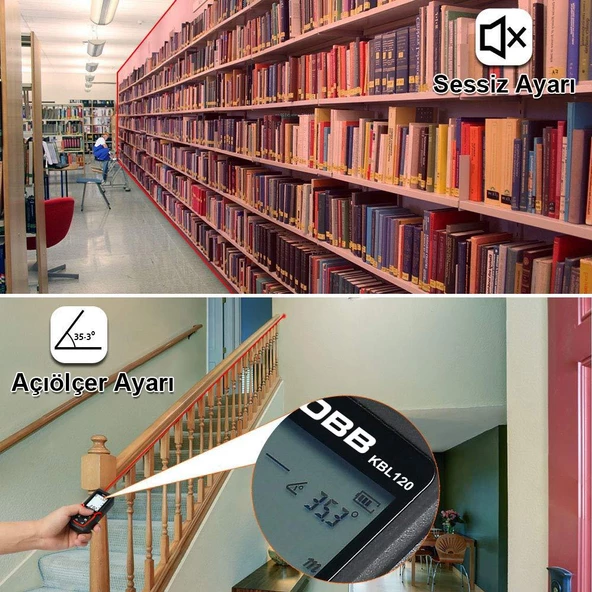 Kobb Kbl120 120M Profesyonel Li-İon Şarjlı Lazer Metre - 11