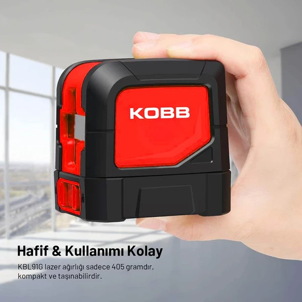 Kobb Kbl91g 30 Metre Profesyonel Yatay Ve Dikey Otomatik Hizalamalı Yeşil Çapraz Çizgi Lazer Distomat - 8